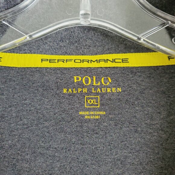 Polo Ralph Lauren Performance Quarter Zip Pullover Men XXL Gray Wicking Tech - Picture 6 of 11